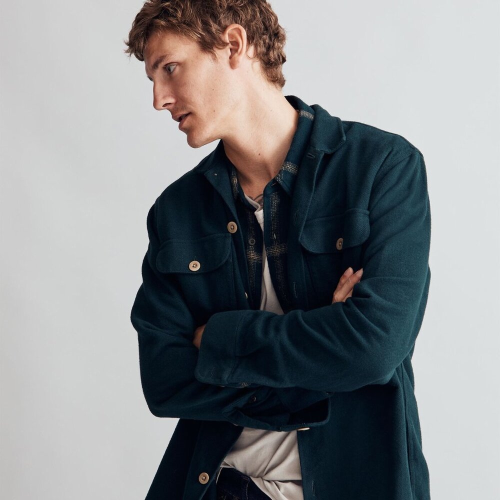 Madewell  - Brushed Flannel Easy Shirt-Jacket